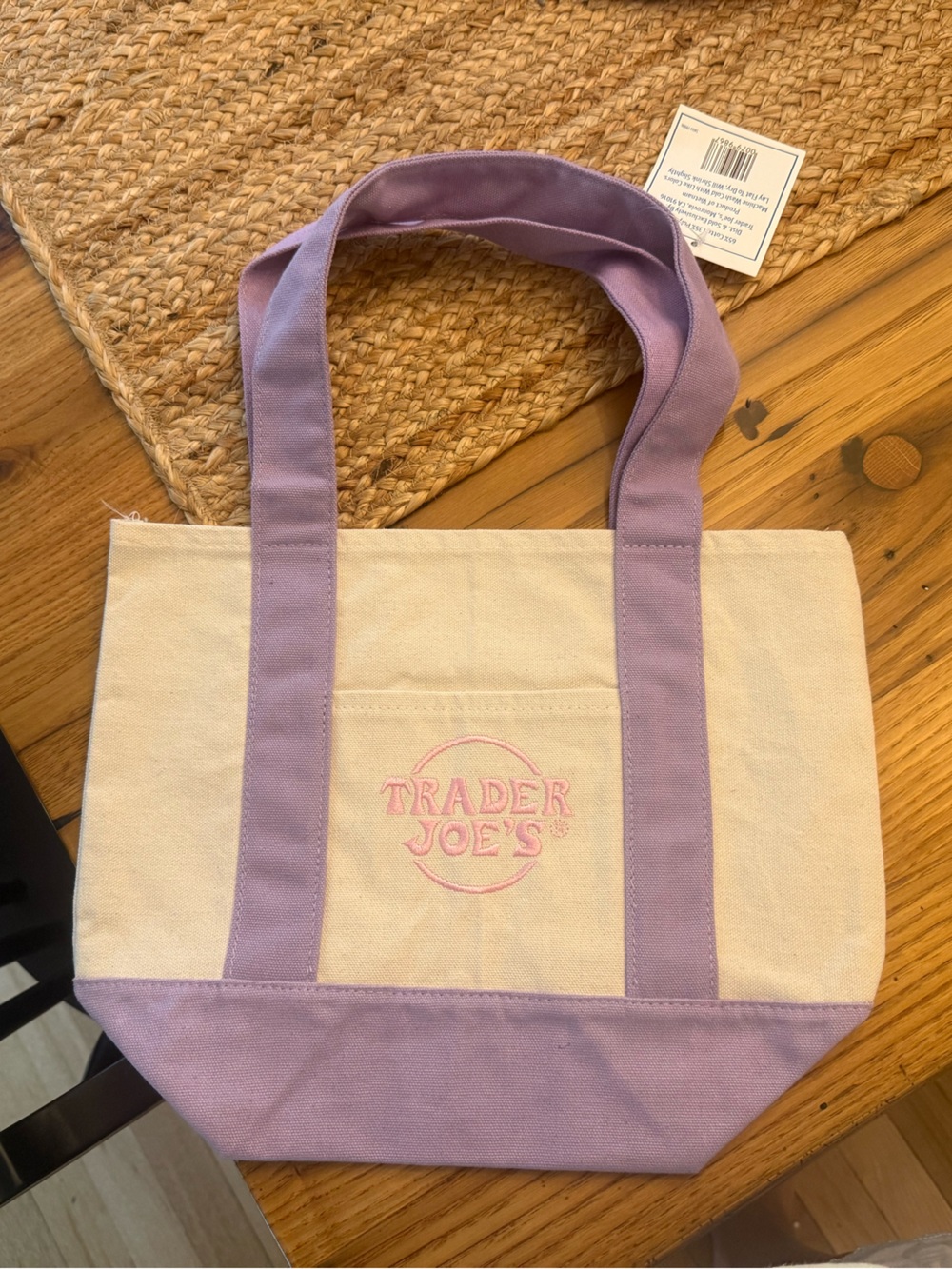 COPY - Trader Joe’s pastel mini tote NWT 2025 (lavender) 2 available